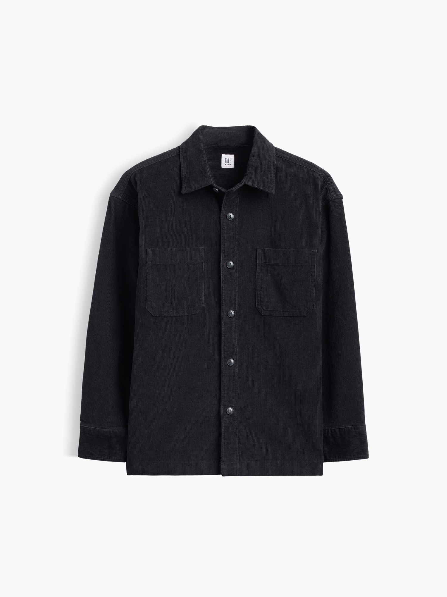 Детская рубашка Gap Corduroy Utility, цвет: Чёрный — фото 2