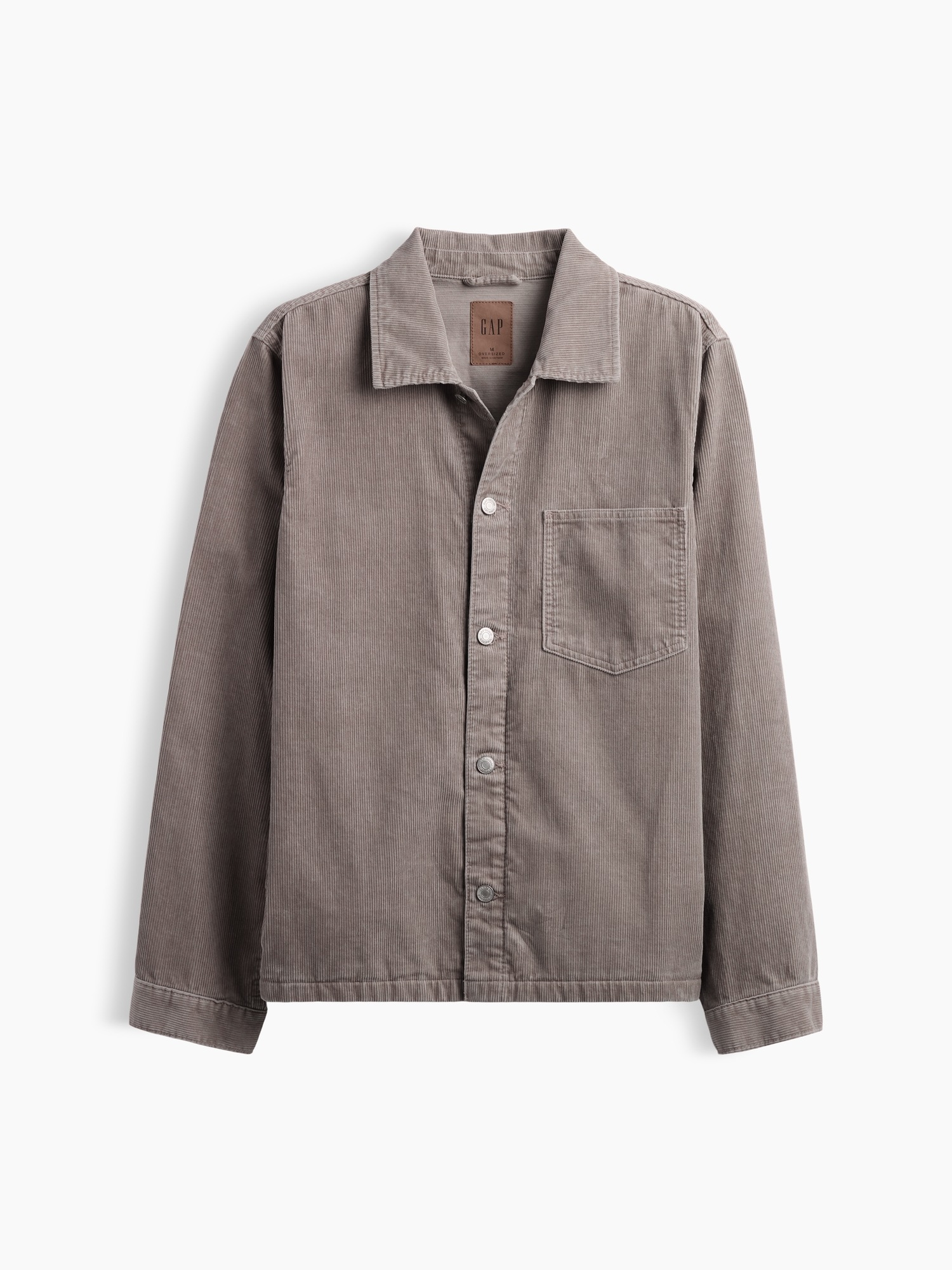 Мужская куртка Gap Corduroy Shirt Jacket, цвет: Хаки рыжевато-коричневый — фото 4