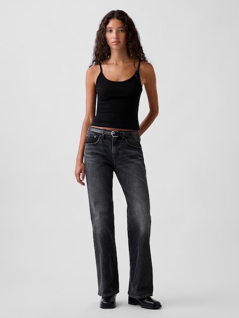 Mid Rise Relaxed Flare Jeans