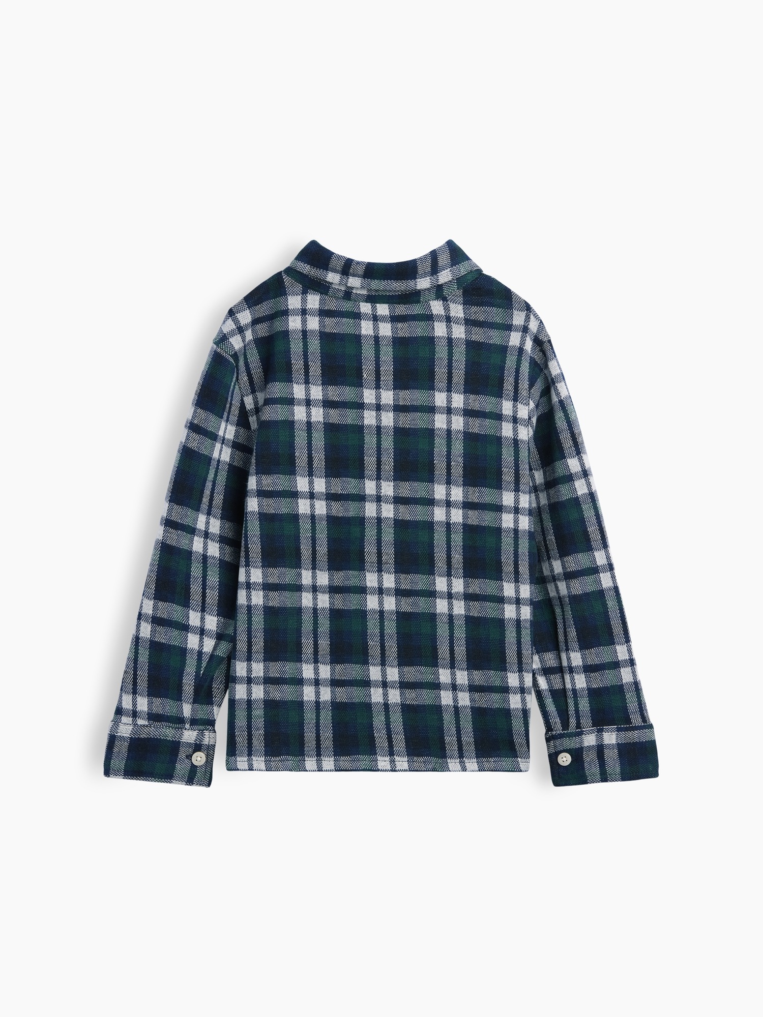 Рубашка Gap Knit Jersey Plaid Shirt для малышей, цвет: Слоновая кость клетчатый — фото 3