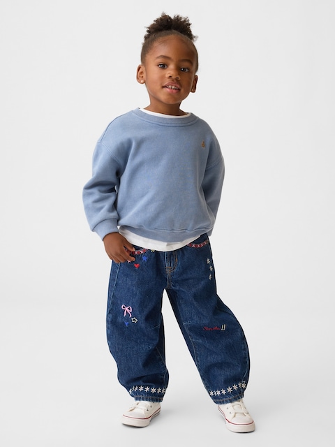 Baby & Toddler Embroidered Horseshoe Jeans