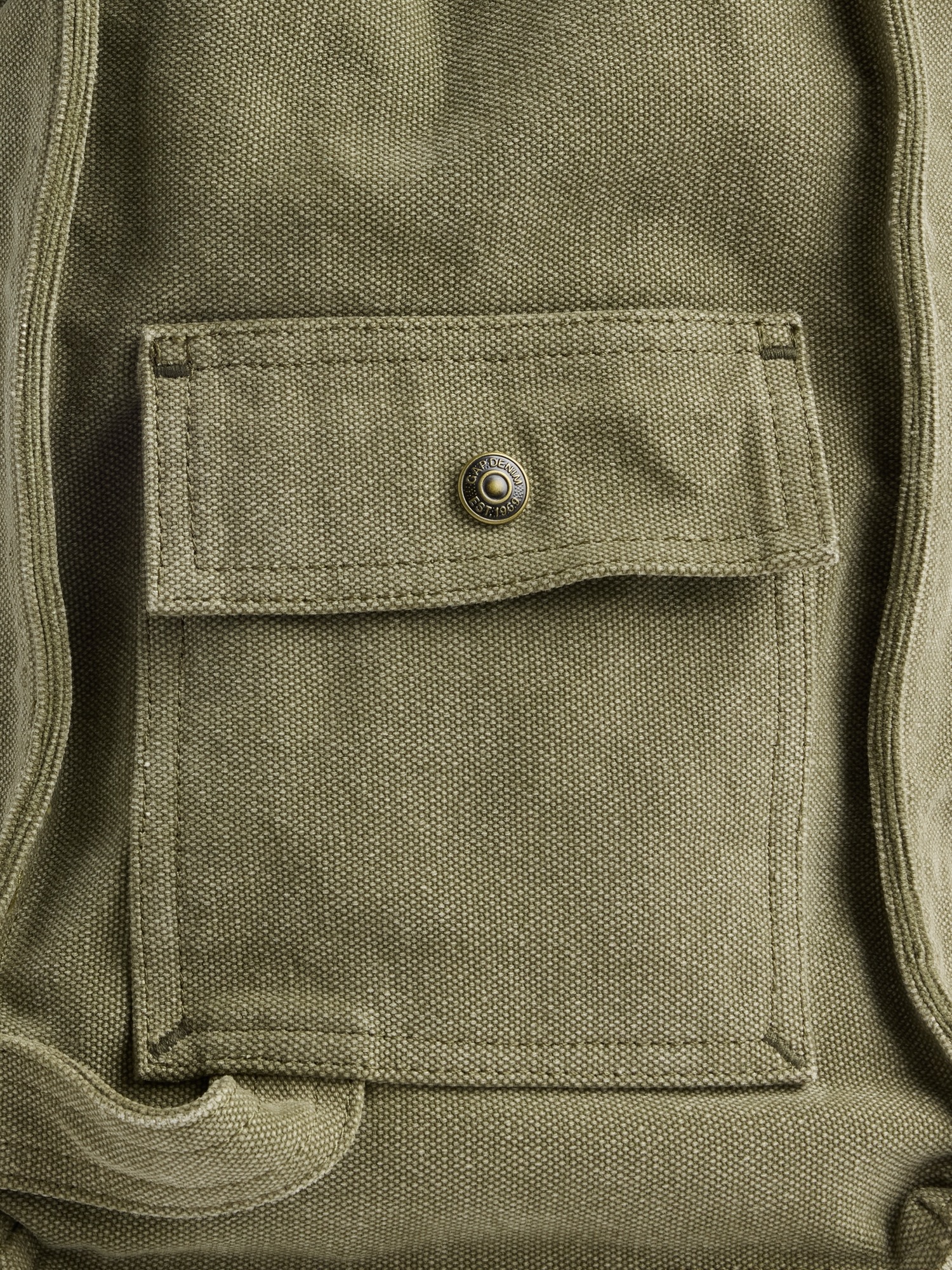 Мужская сумка Gap Large Canvas Five Pocket Tote, цвет: Оливковый зелёный — фото 5