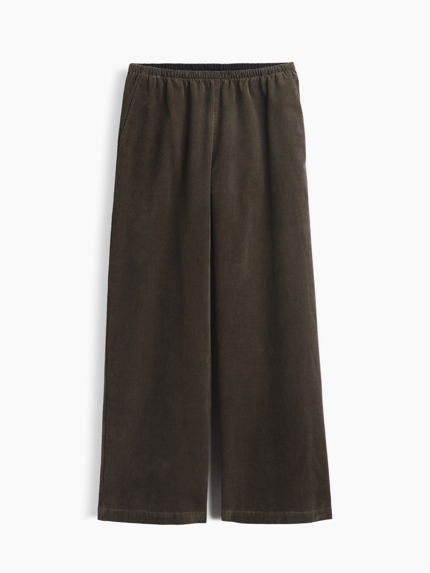 Женские брюки Gap Corduroy Easy Wide-Leg, цвет: Зелёный — фото 5