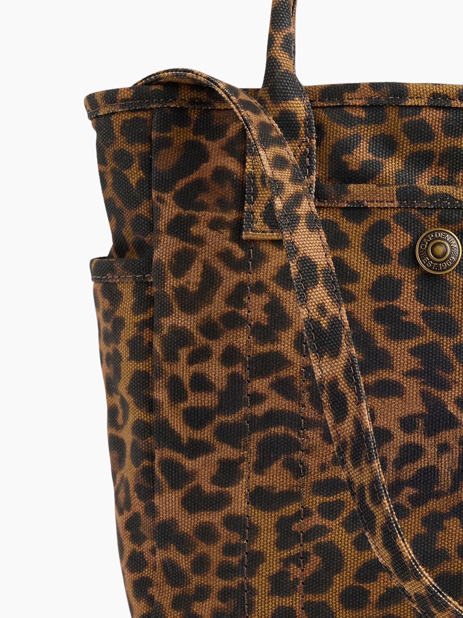 Женская сумка Gap Mini Canvas Favorite Tote, цвет: Леопардовый коричневый с принтом — фото 5