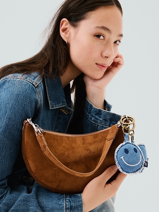 Small Vegan Suede Crescent Crossbody | Gap