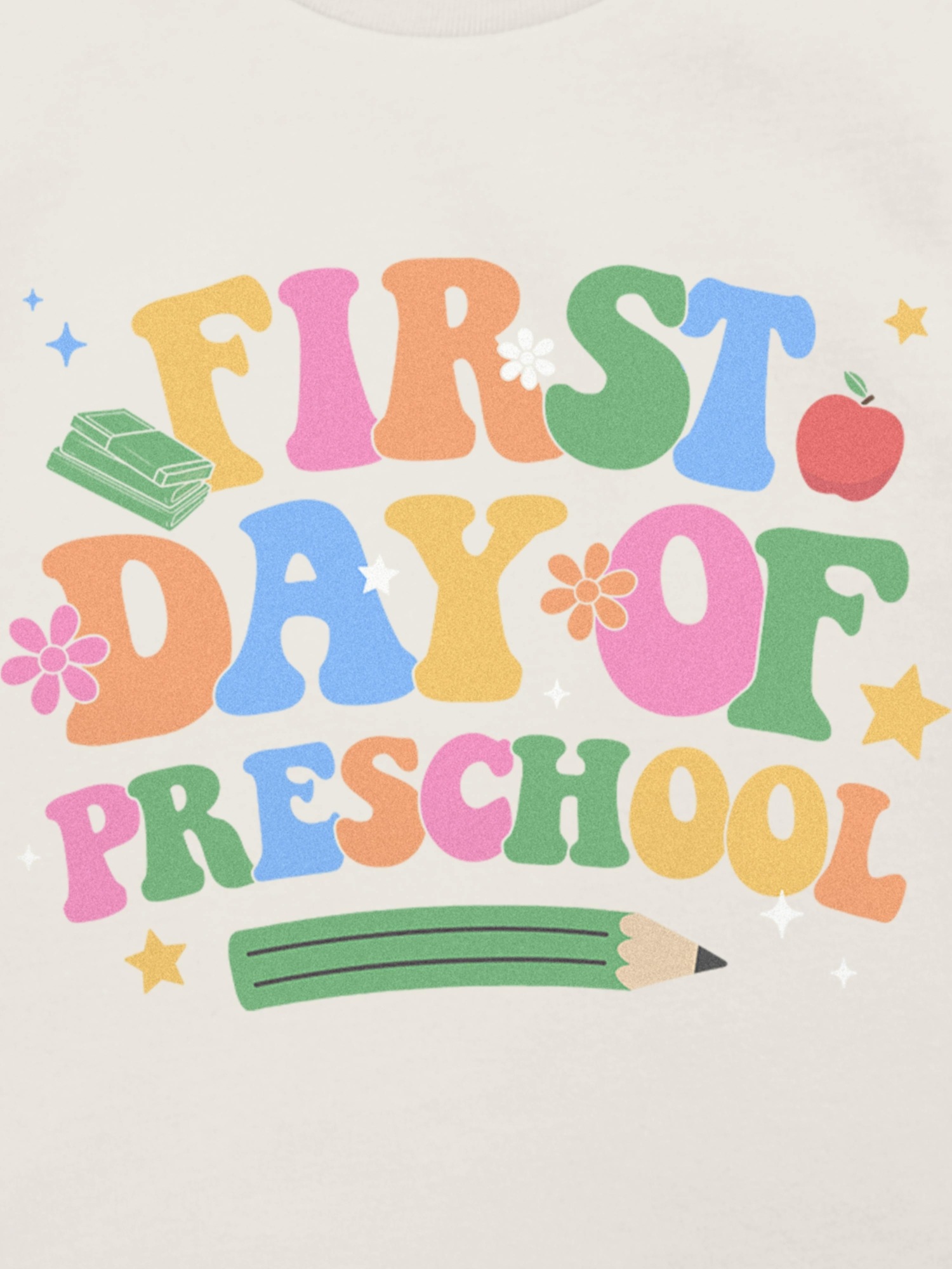 Футболка Gap First Day Preschool Graphic T-Shirt для малышей, цвет: Молочный белый — фото 3