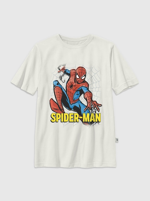 Kids Spiderman Swinging Vintage Graphic T-Shirt