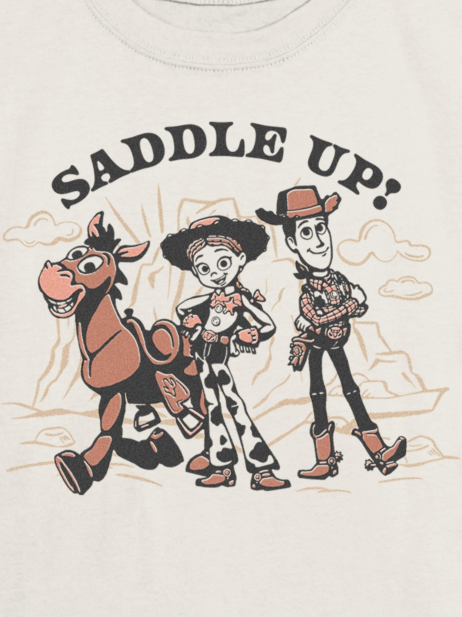 Детская футболка Gap Toy Story Saddle Up Graphic, цвет: Молочный белый — фото 3