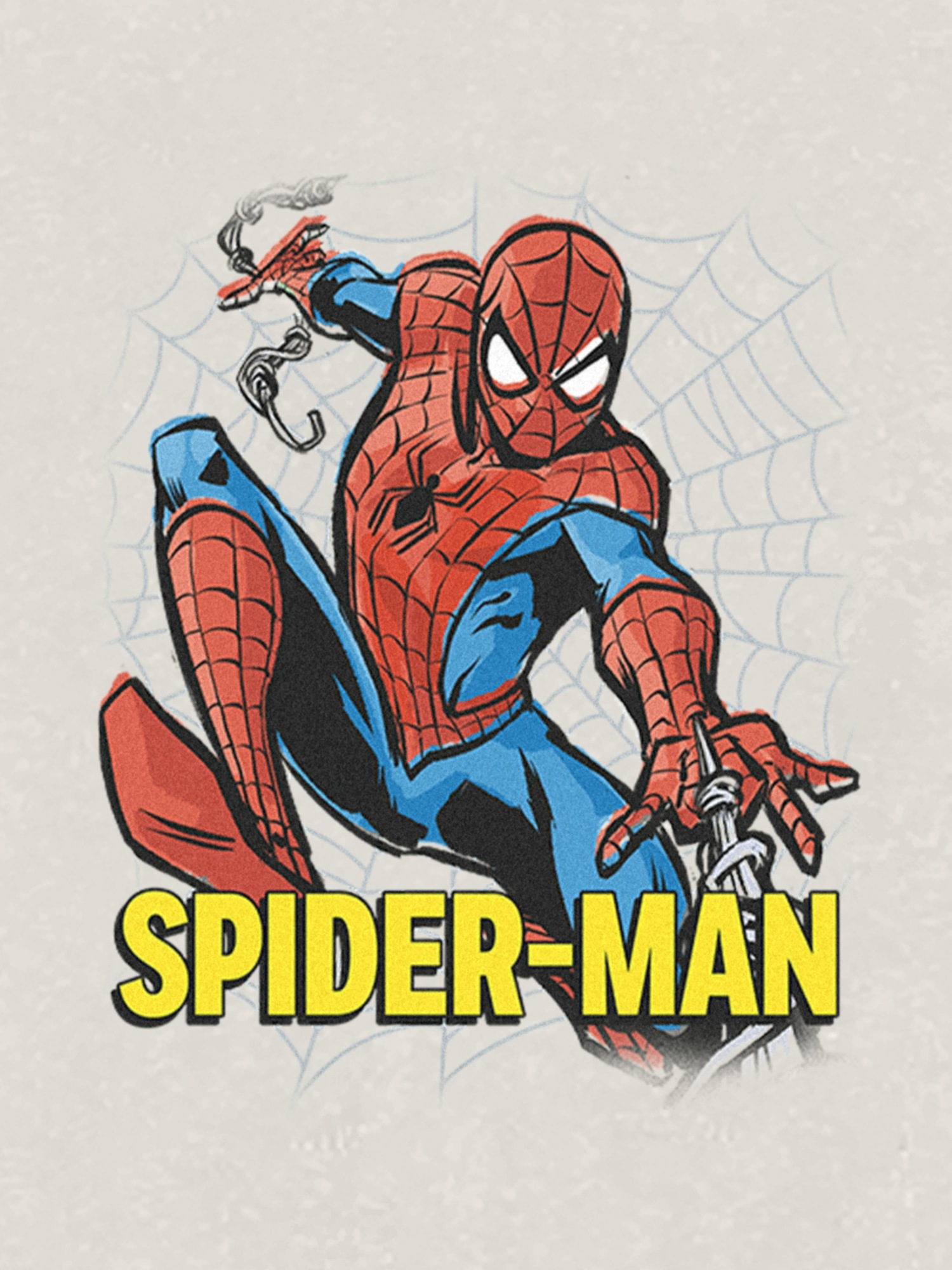 Футболка Gap Spiderman Swinging Vintage Graphic T-Shirt для малышей, цвет: Молочный белый — фото 3