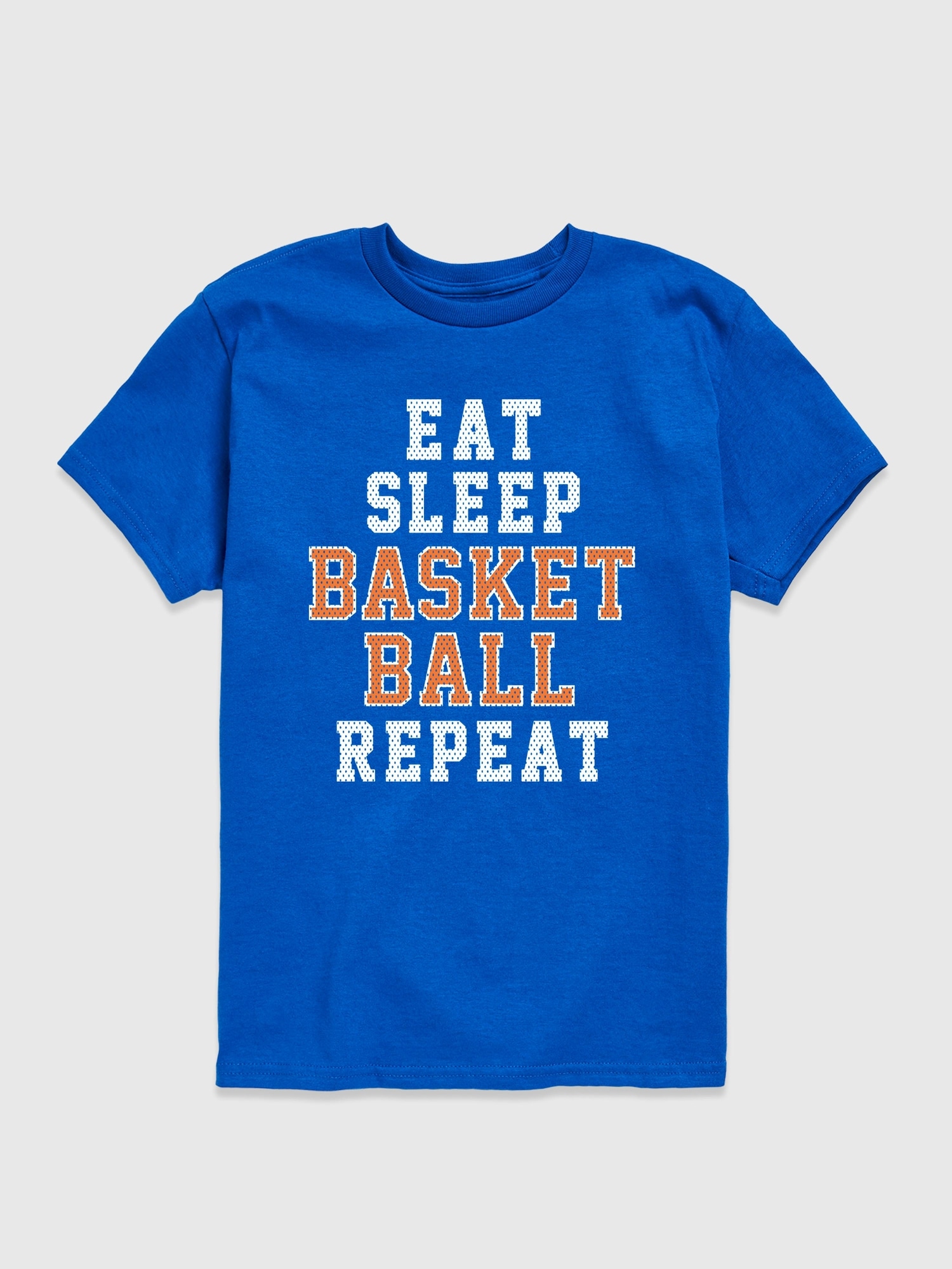Детская футболка Gap Eat Sleep Basketball Repeat Short Sleeve Graphic, цвет: Королевский синий