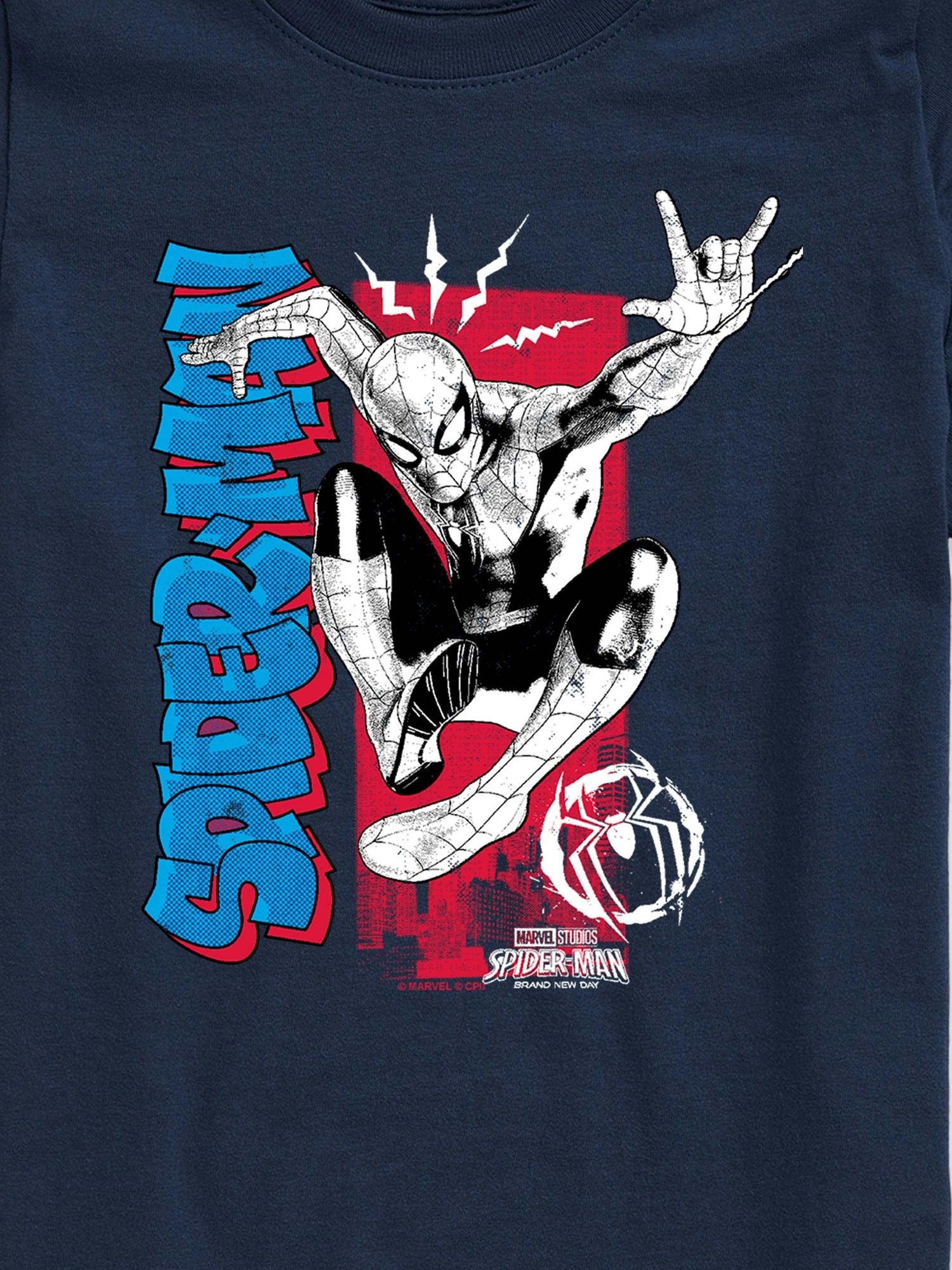 Детская футболка Gap Marvel Spider-Man Web Sense Short Sleeve Graphic, цвет: Тёмно-синий — фото 2