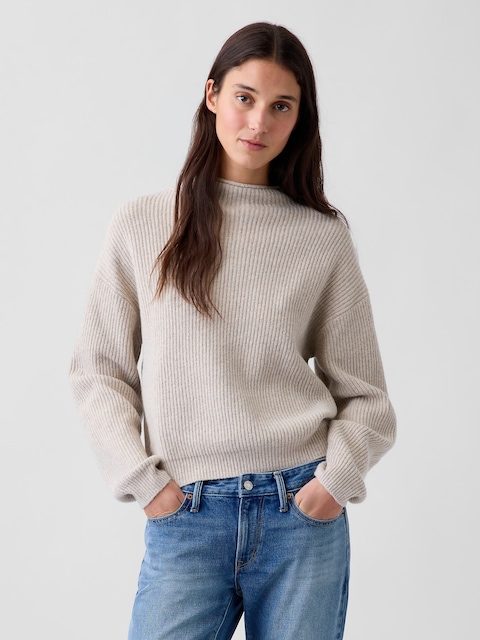 CashSoft Oversized Rollneck Sweater