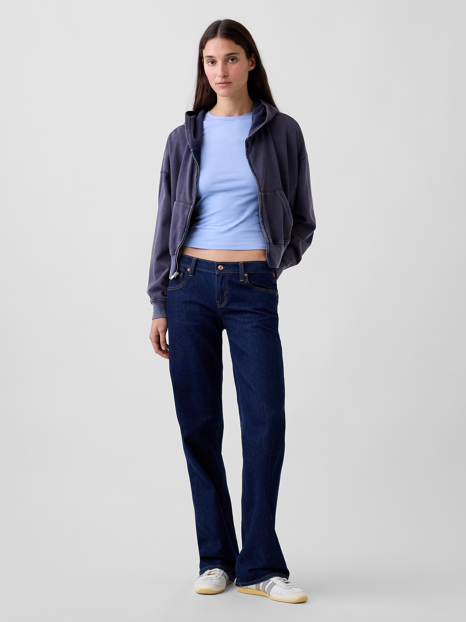 Женская футболка Gap CloseKnit Jersey T-Shirt, цвет: Синий, вариант 1 — фото 2