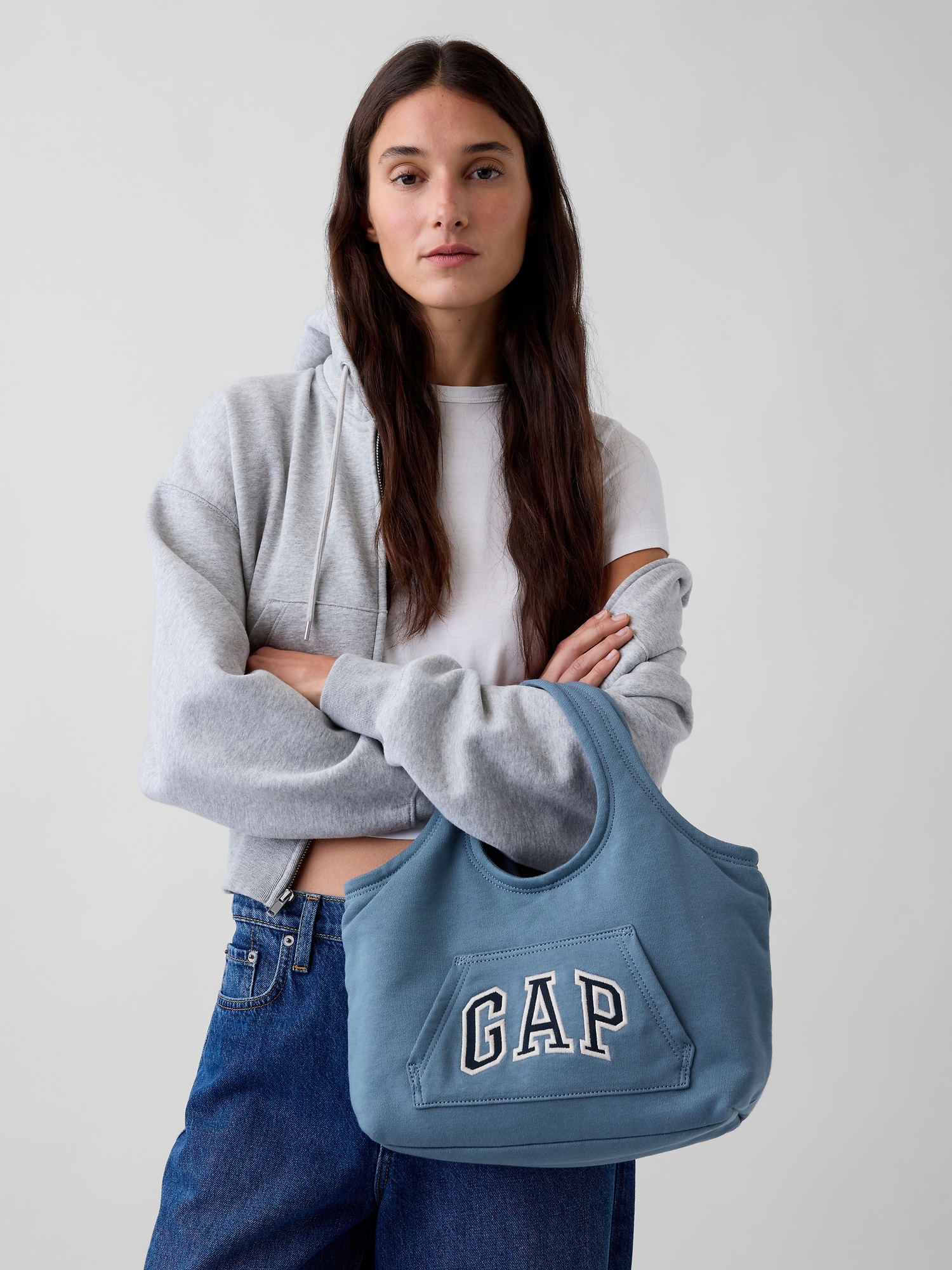Женские сумки Gap Small Hoodie Tote, цвет: Синий — фото 2