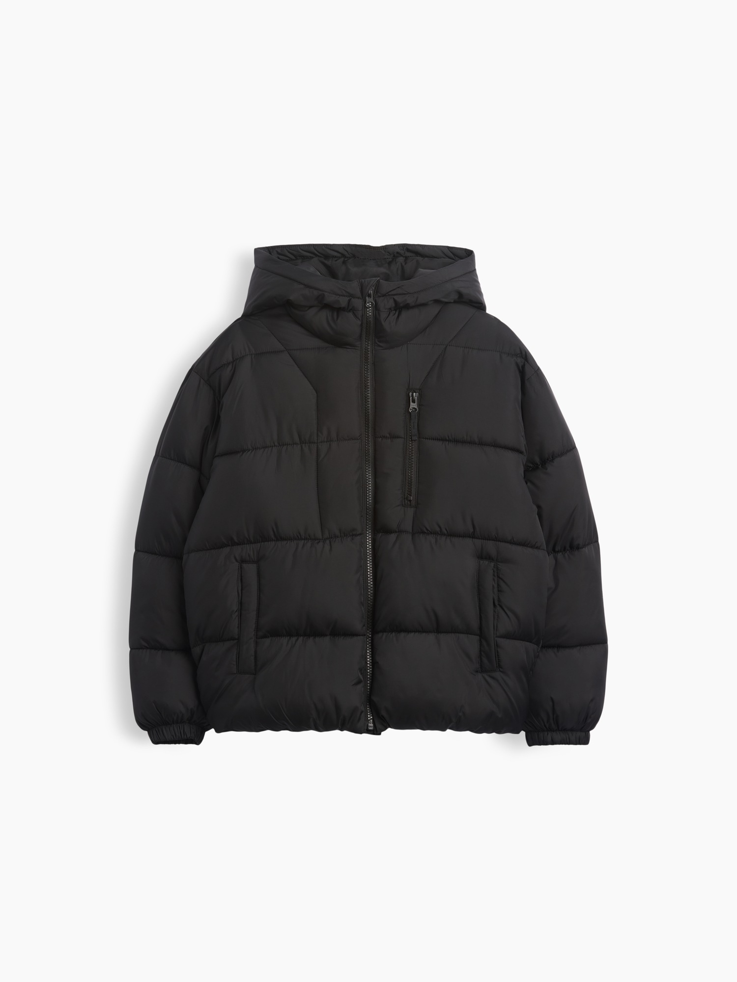 Детская куртка Gap Recycled Heavyweight Puffer, цвет: Чёрный — фото 6