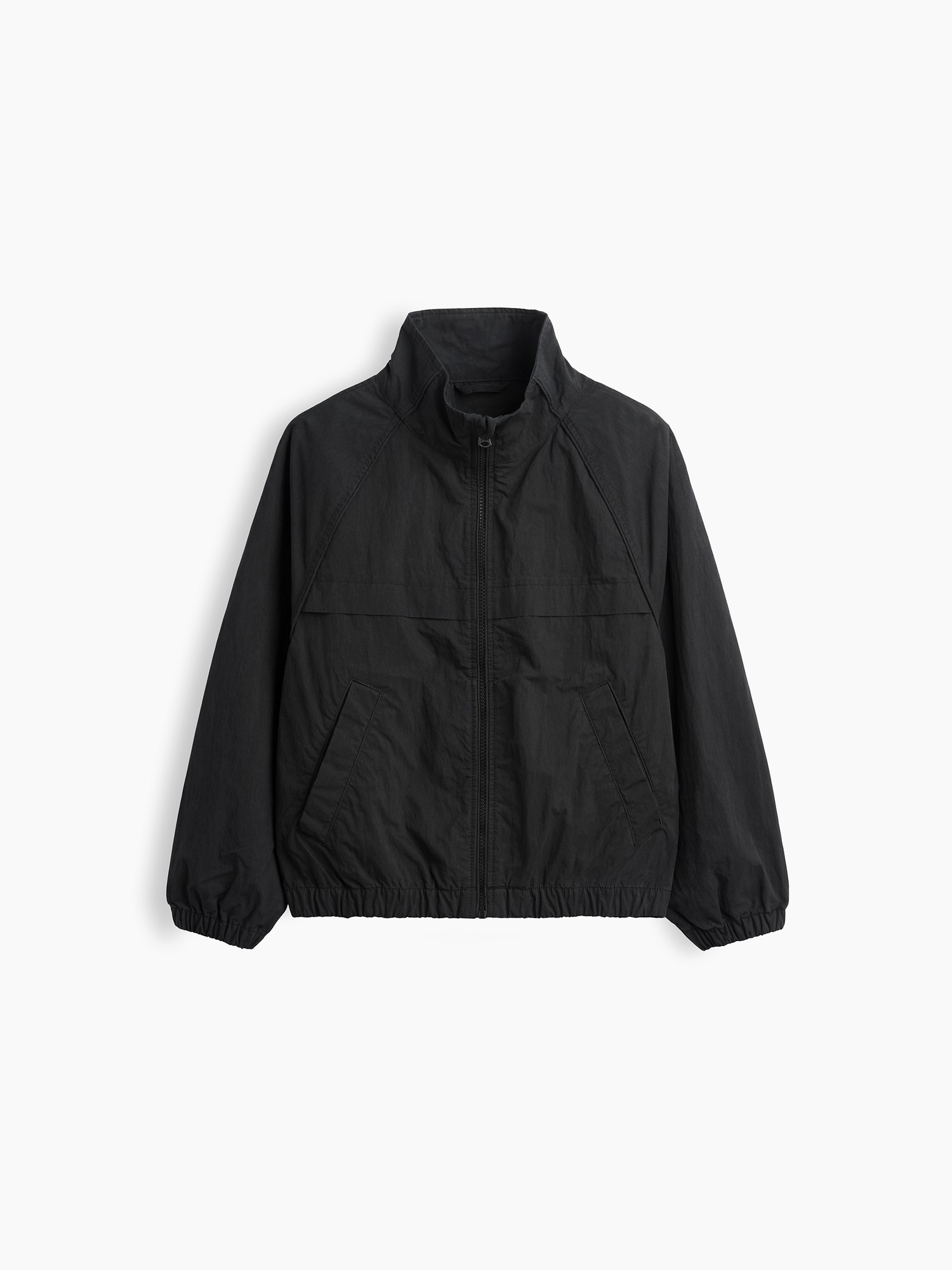 Детская куртка Gap Relaxed Track Jacket, цвет: Чёрный — фото 2