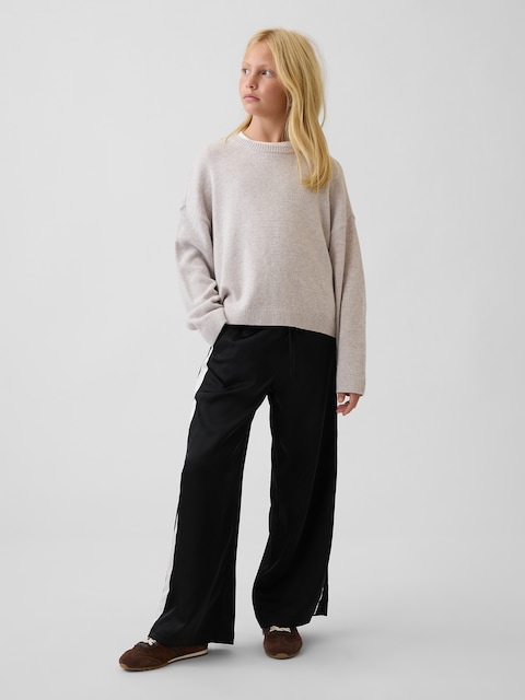 Kids Satin Easy Wide-Leg Pants