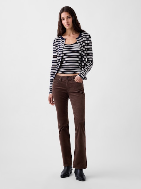 Low Rise Corduroy Long & Lean Pants