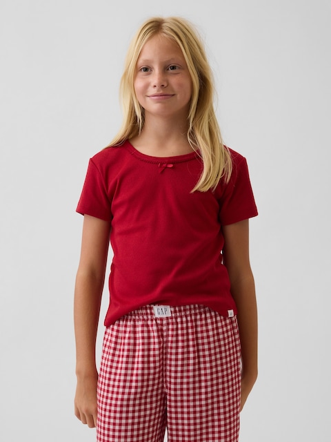 Kids Recycled Pointelle PJ T-Shirt