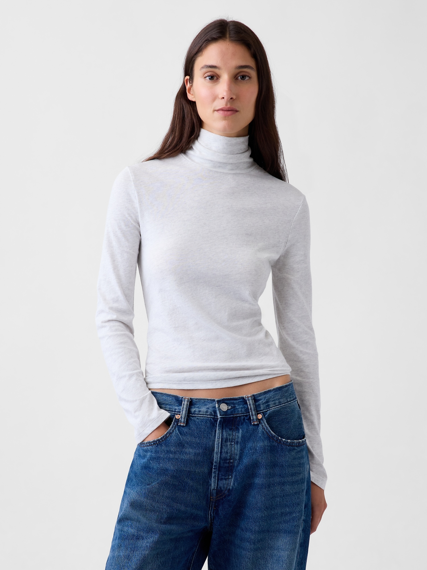 100% Cotton Authentic Turtleneck T-Shirt