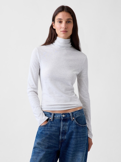 100% Cotton Authentic Turtleneck T-Shirt