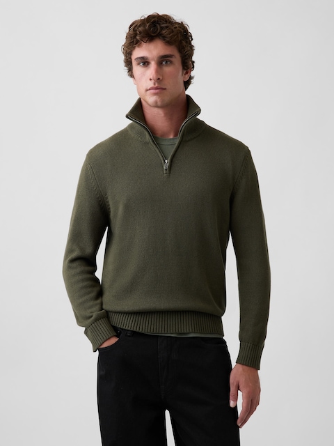 Relaxed Quarter-Zip Sweater