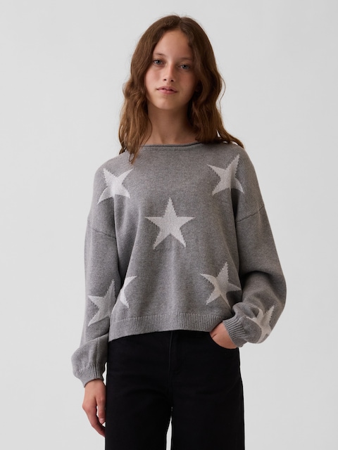 Kids 100% Cotton Oversized Rollneck Sweater