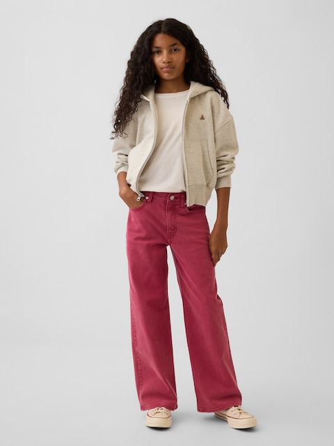 Kids Low Rise Stride Wide-Leg Jeans