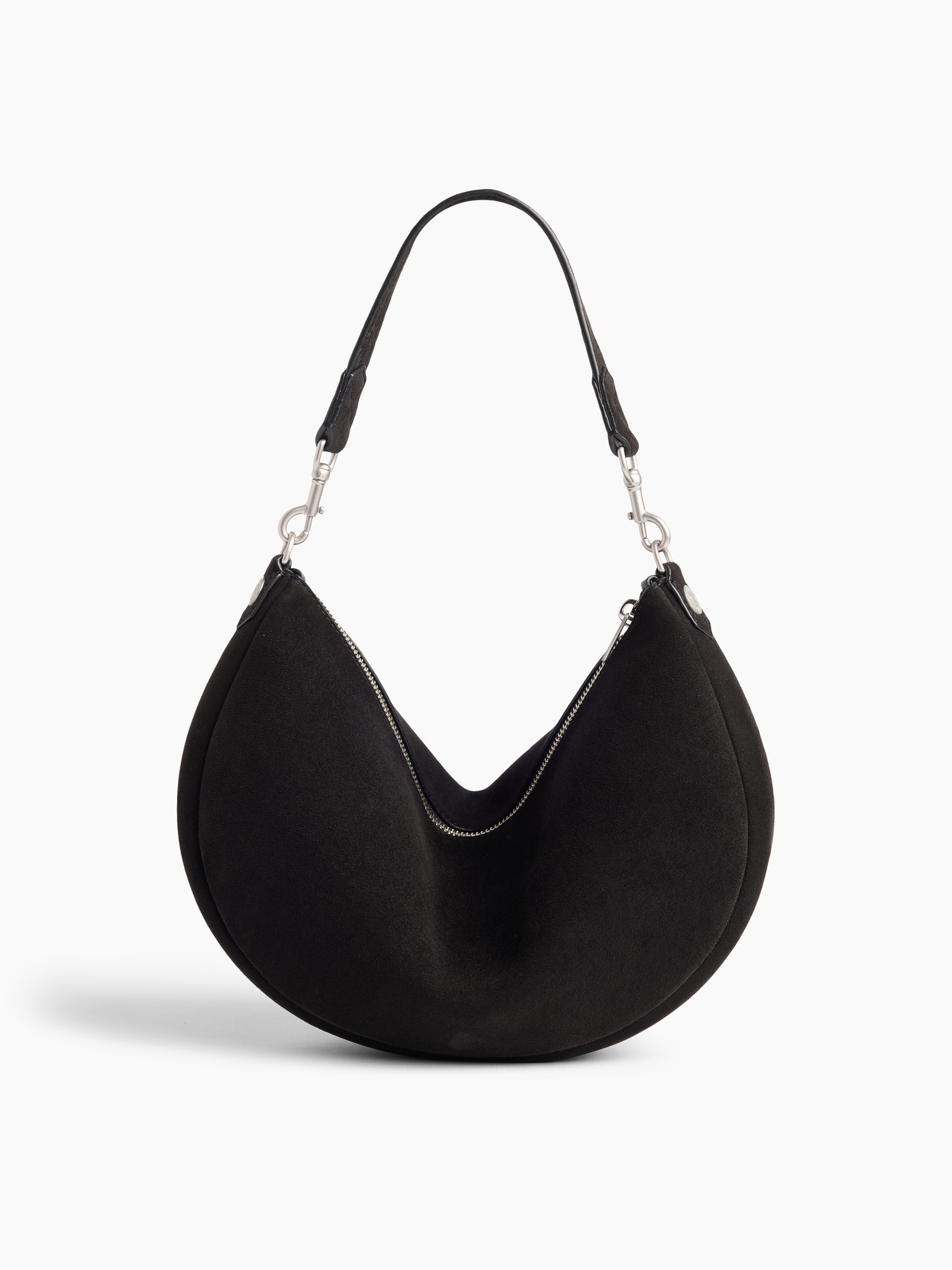 Gap Vegan Suede Crescent Bag In Black