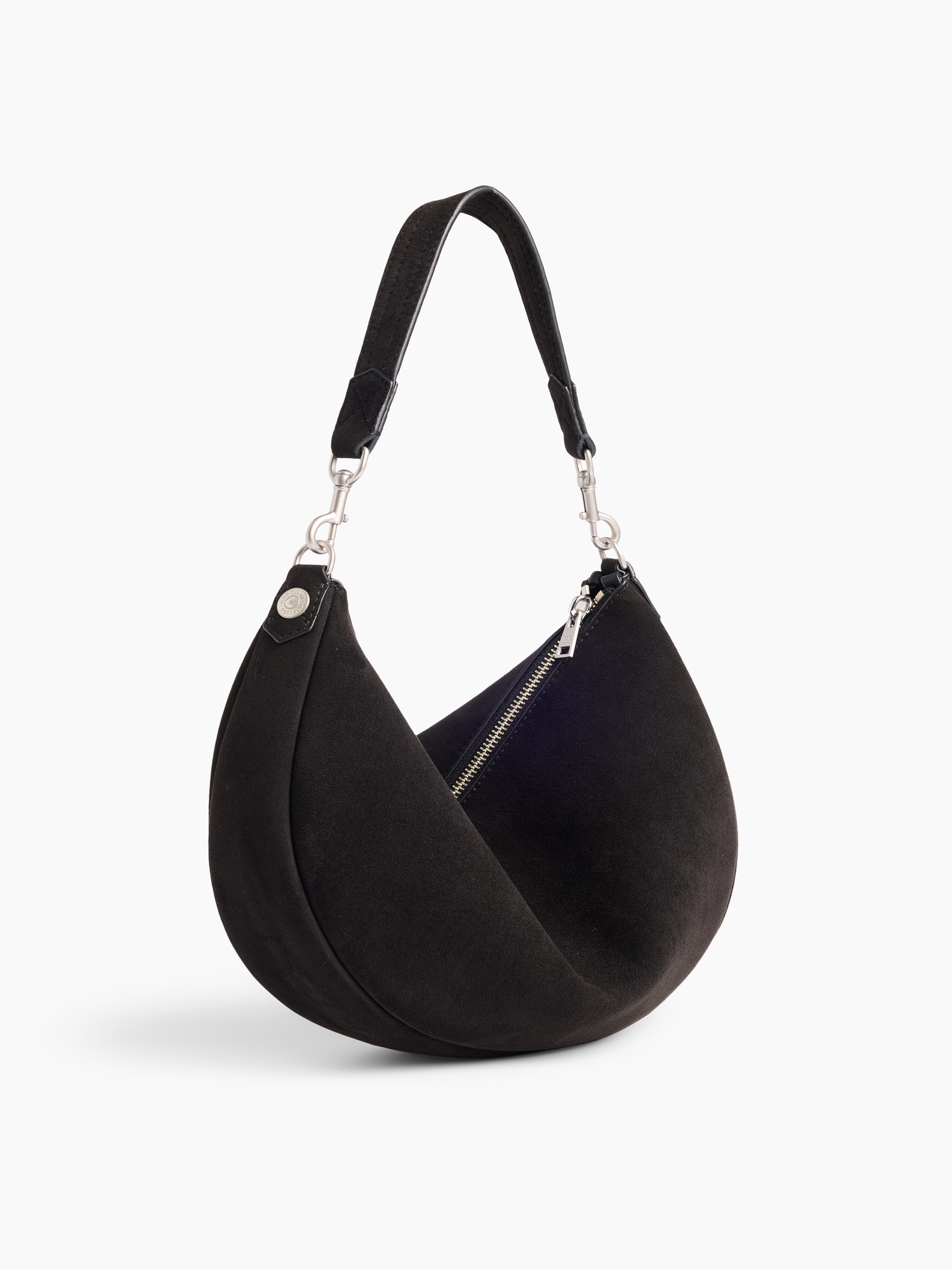 Женская сумка Gap Vegan Suede Crescent, цвет: Чёрный — фото 3