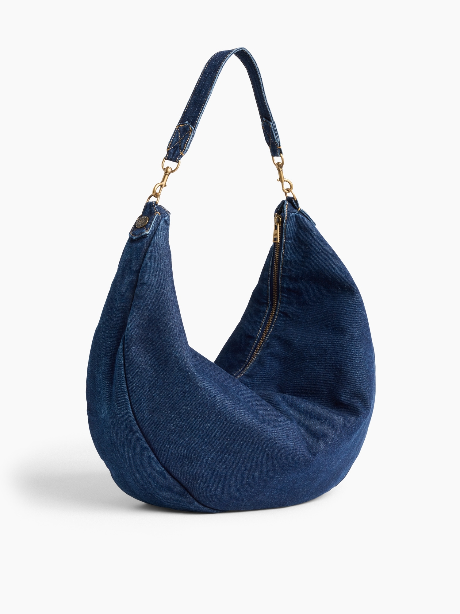 Женская сумка Gap Large Denim Crescent, цвет: Тёмная варка — фото 3