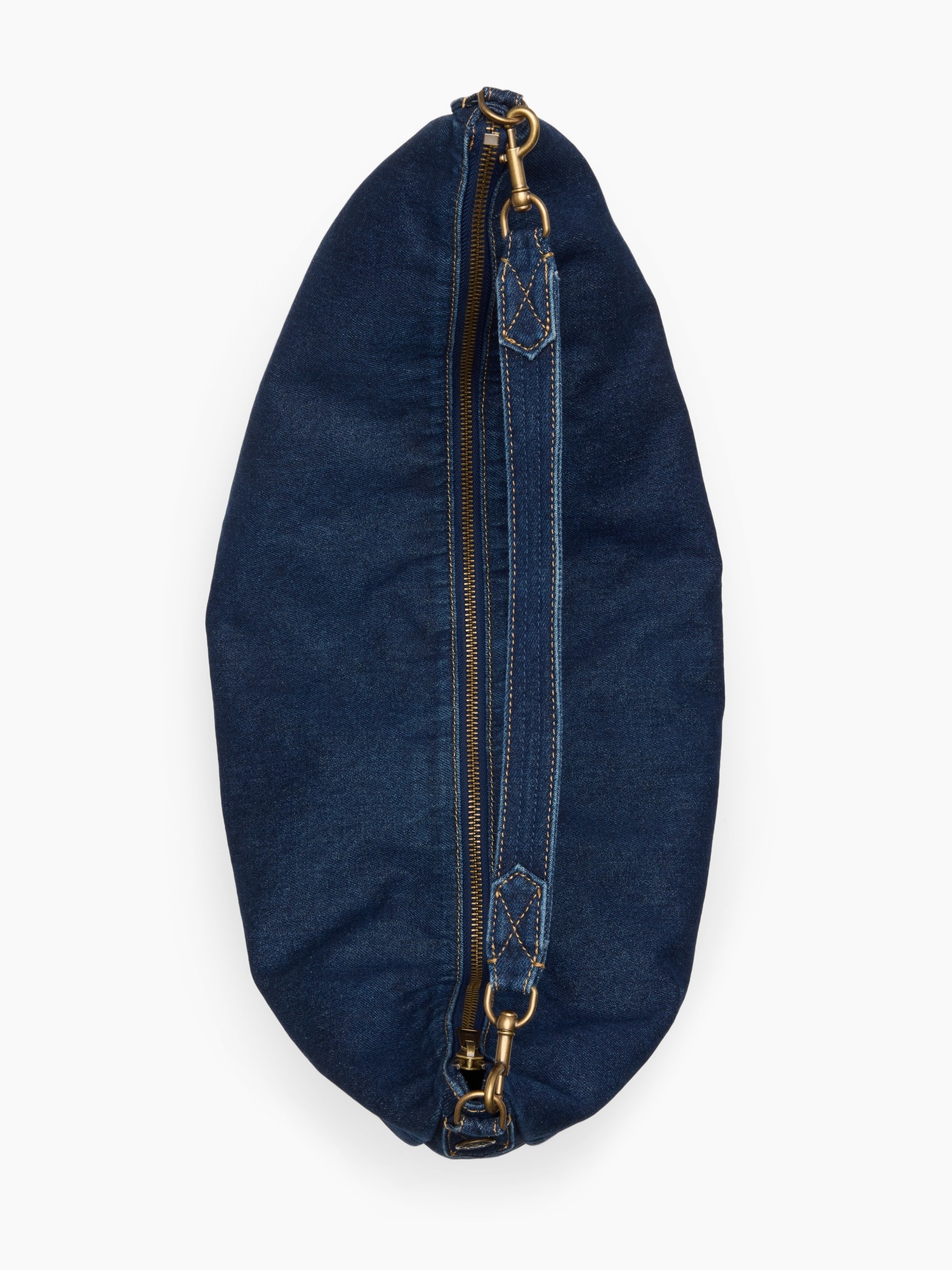 Женская сумка Gap Large Denim Crescent, цвет: Тёмная варка — фото 5