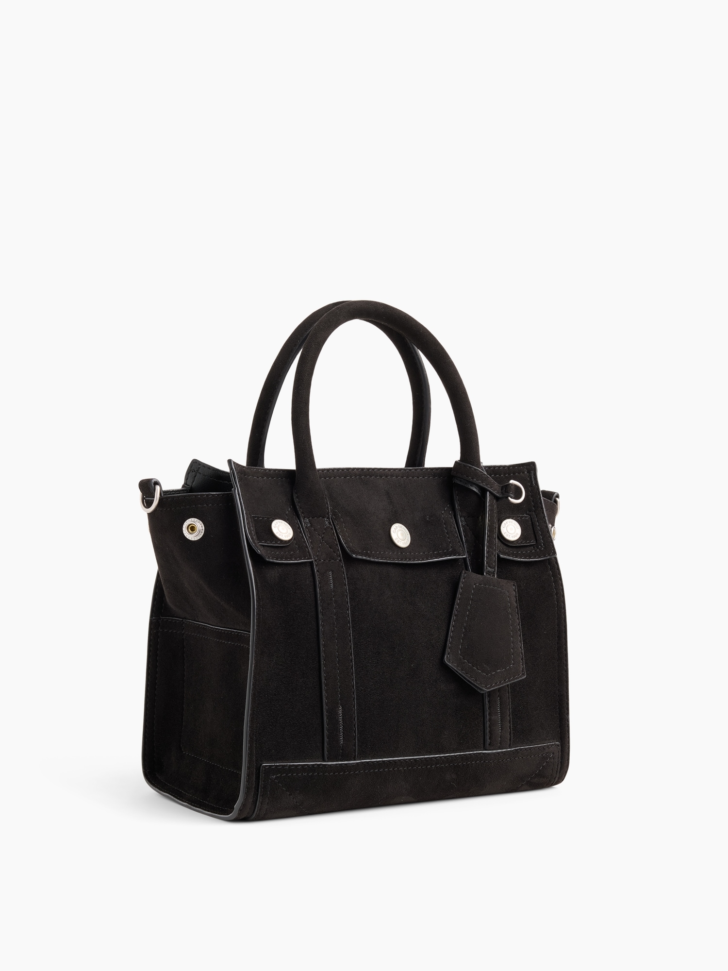 Женская сумка Gap Small Vegan Suede Five Pocket Tote, цвет: Чёрный — фото 3