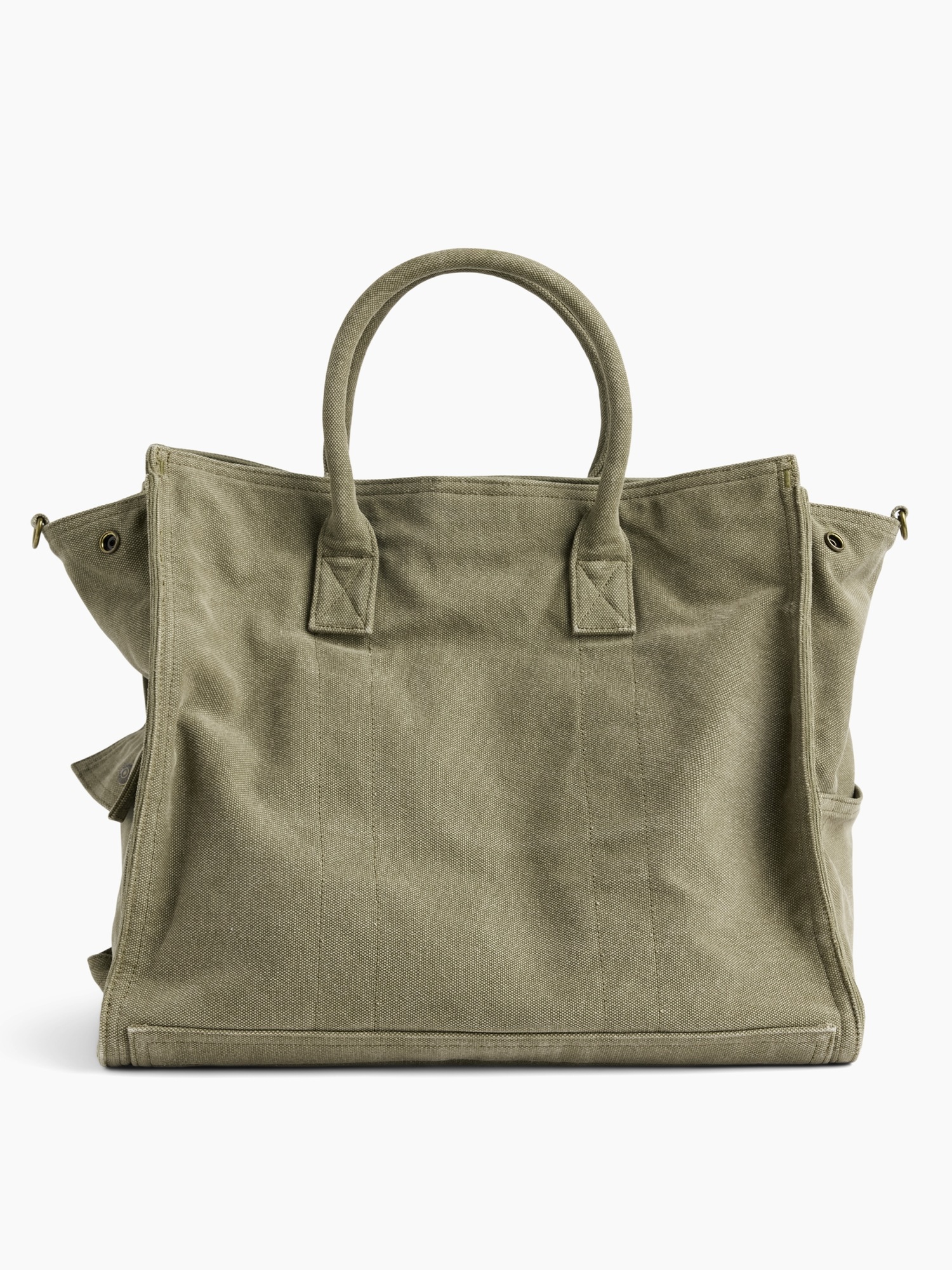 Мужская сумка Gap Large Canvas Five Pocket Tote, цвет: Оливковый зелёный — фото 4