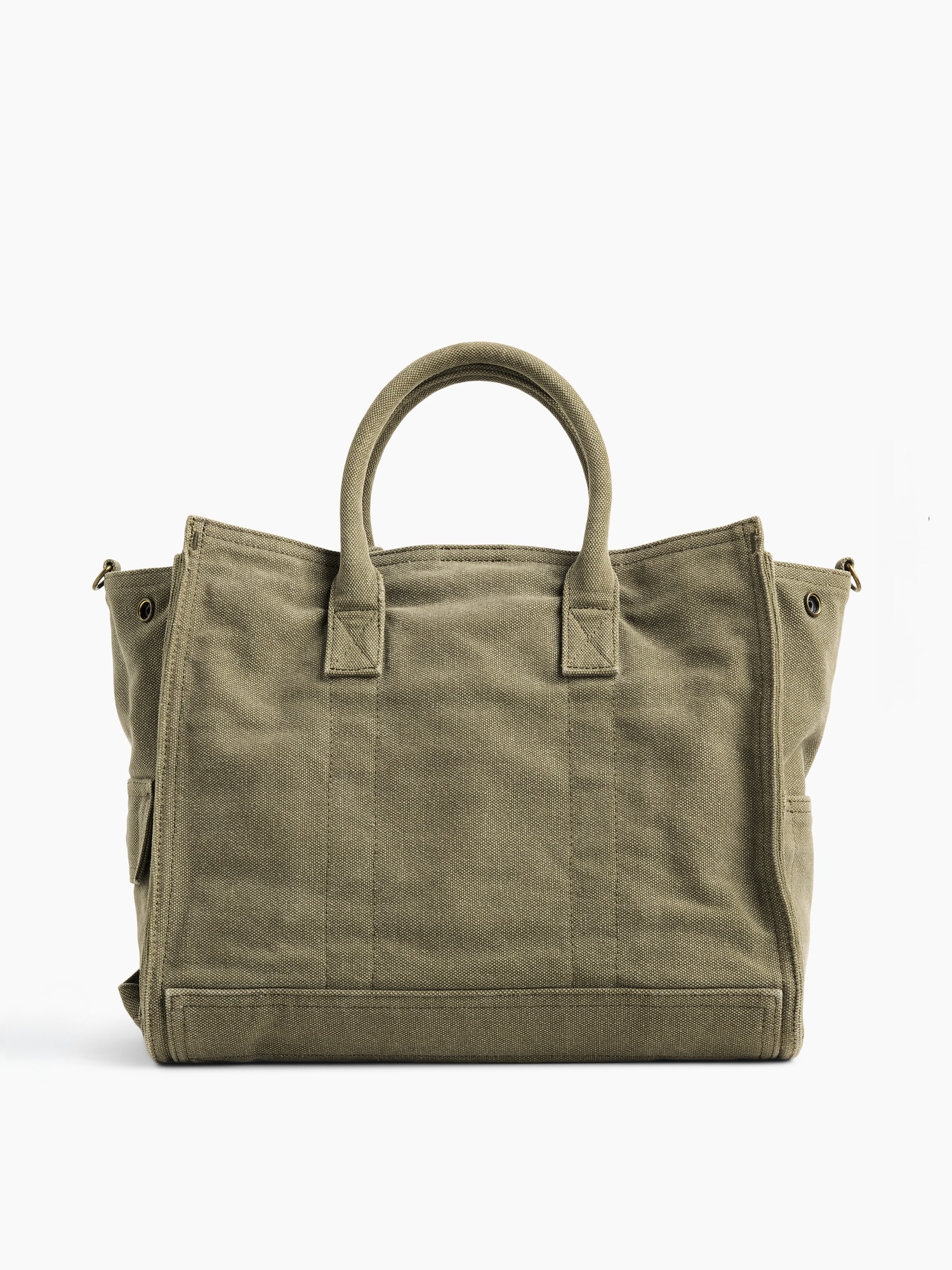 Мужская сумка Gap Canvas Five Pocket Tote, цвет: Оливковый зелёный — фото 4
