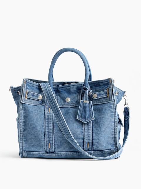 Denim Five Pocket Tote