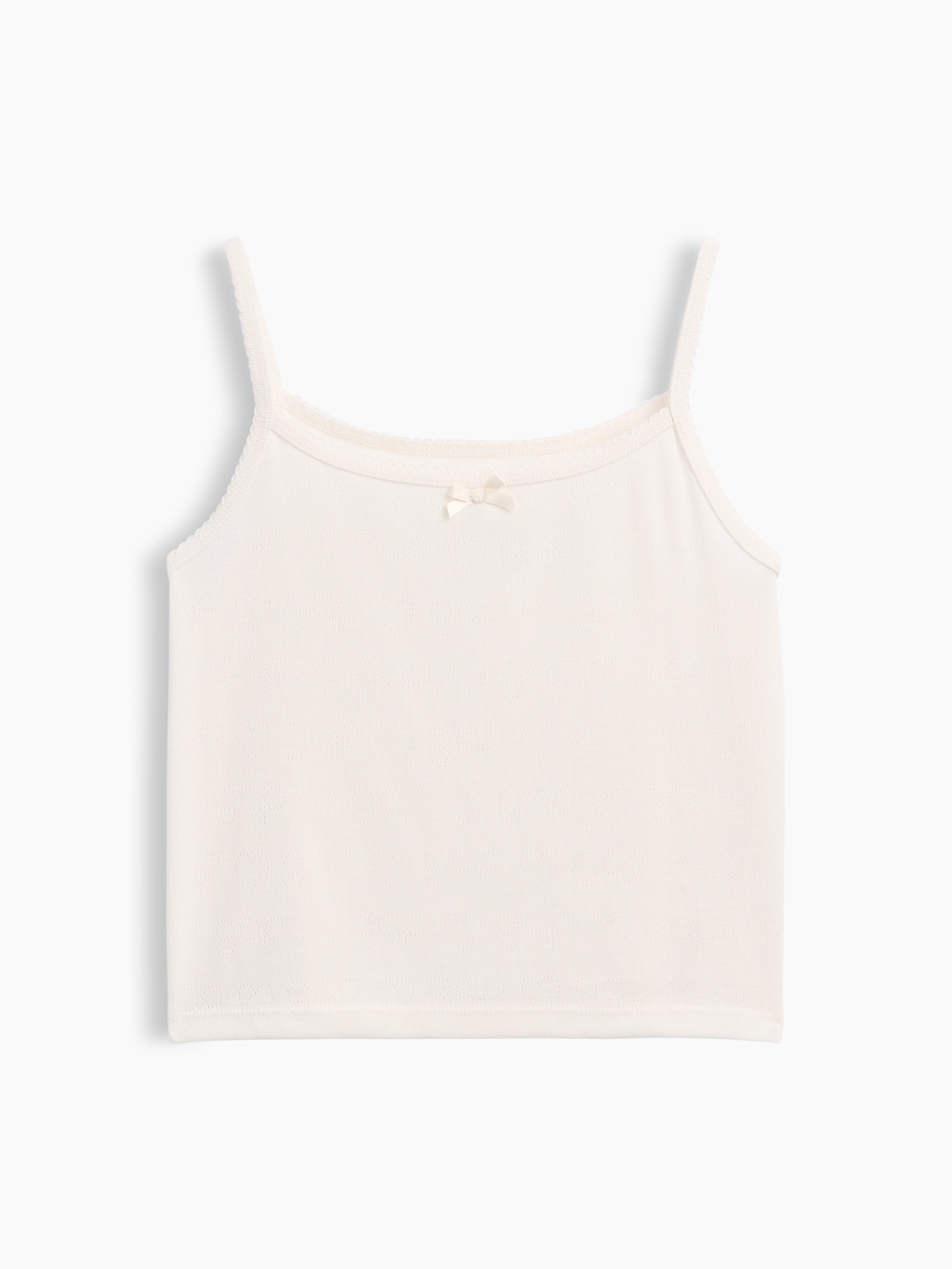 Детская пижамная майка Gap из переработанного ажурного трикотажа, цвет: Creme — фото 2