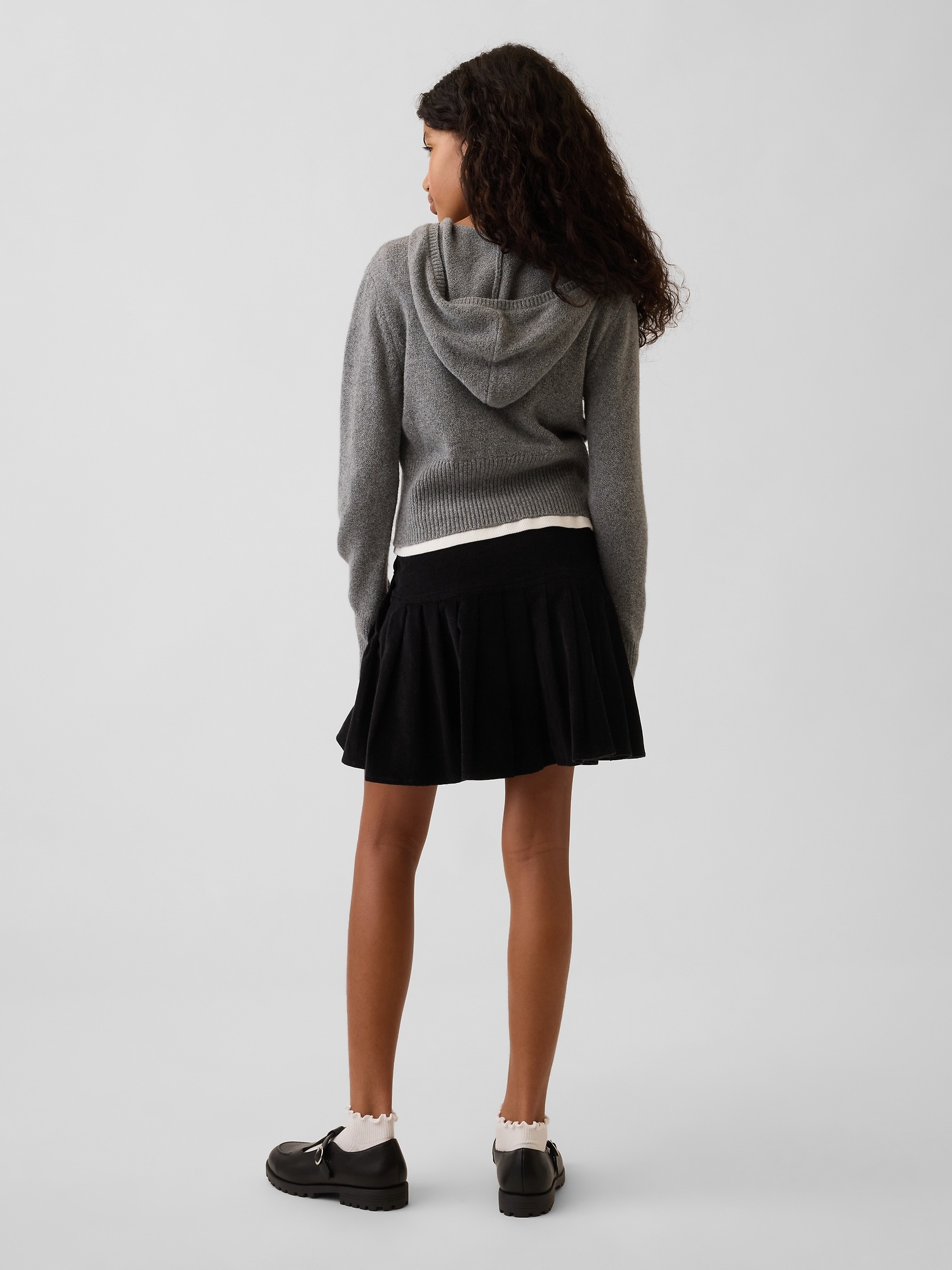 Детская юбка Gap Corduroy Pleated, цвет: Чёрный — фото 3