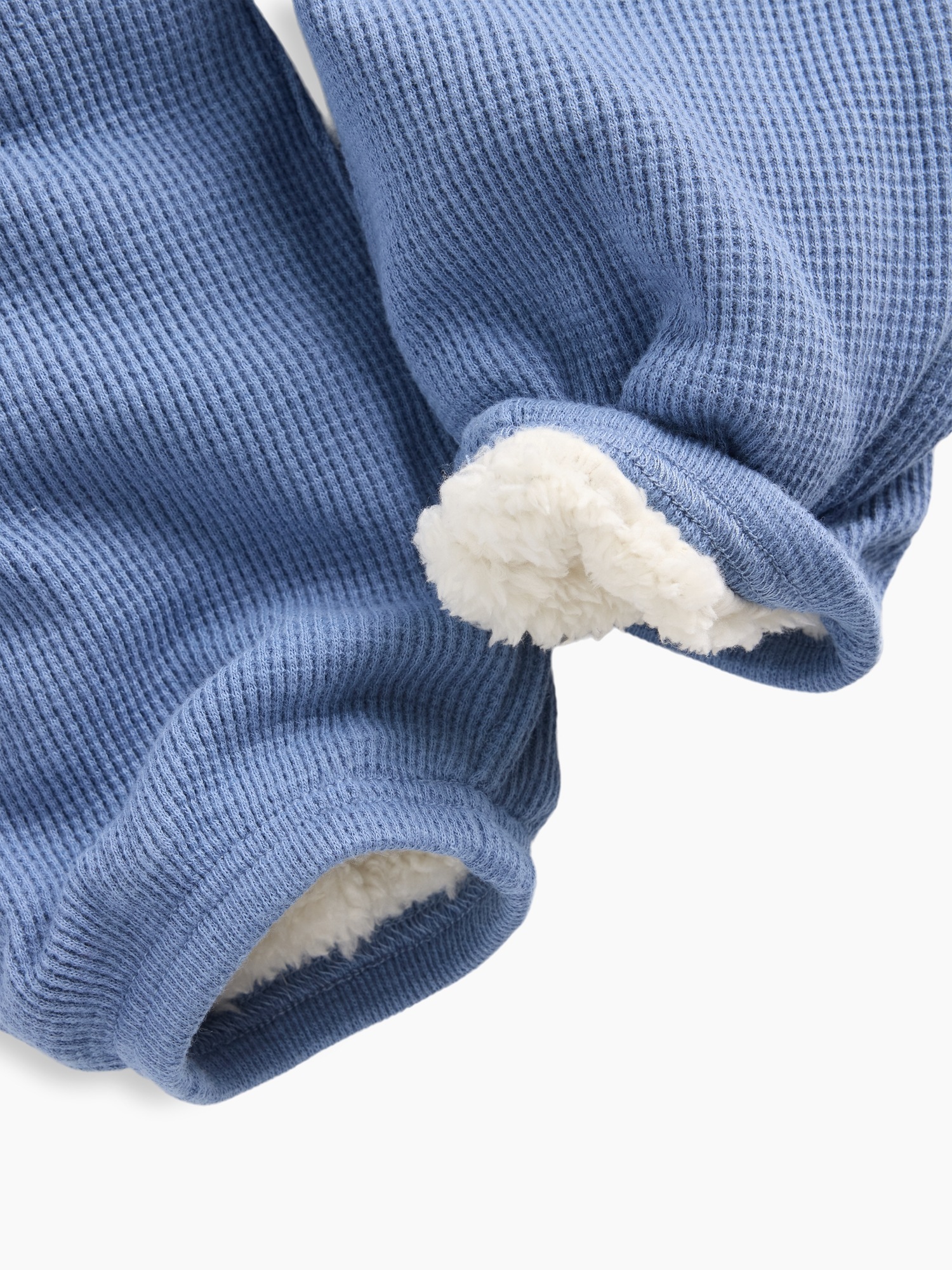 Брюки Gap Sherpa-Lined Waffle Joggers для малышей, цвет: Синий — фото 3