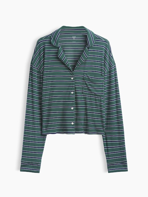SoftMade Modal Crop PJ Top