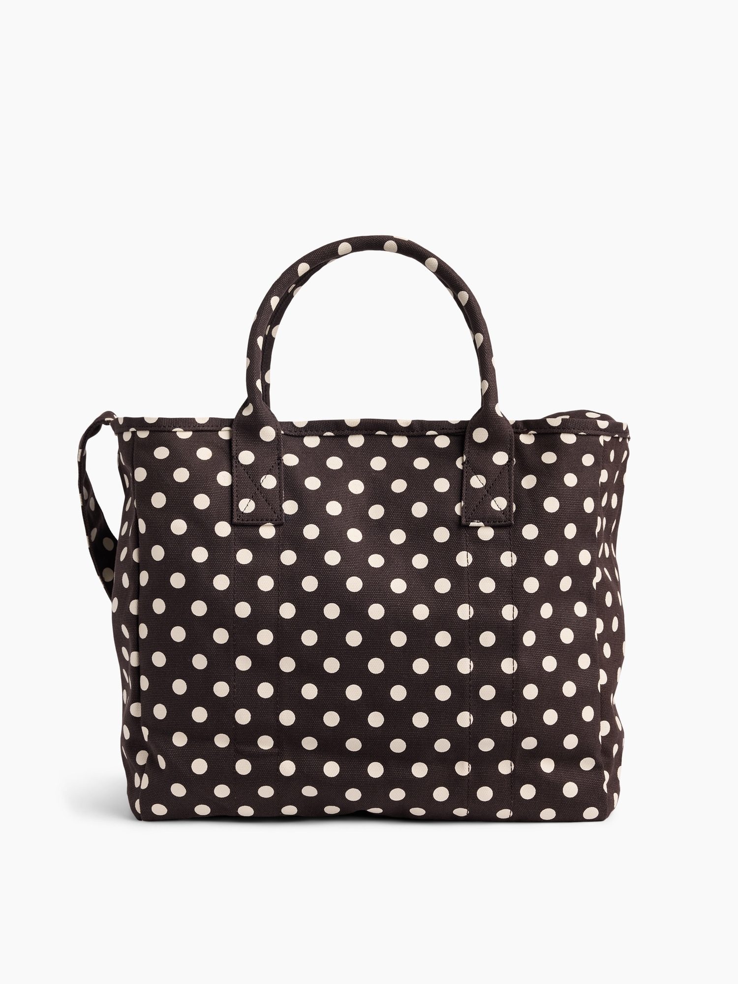 Женская сумка Gap Small Canvas Favorite Tote, цвет: Коричневый / Белый — фото 4