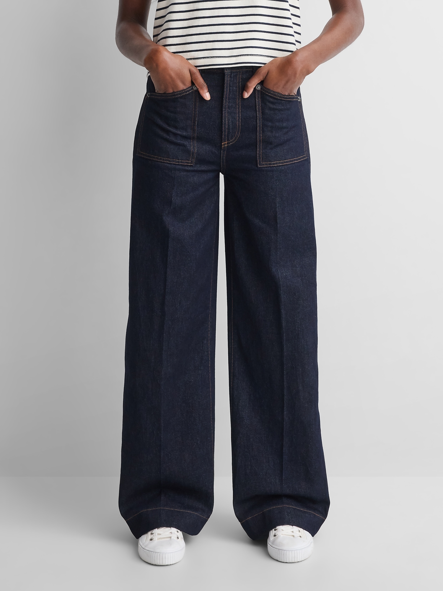 Женские джинсы Gap × A.P.C. High Rise Stride, цвет: Rinse Renatta — фото 2