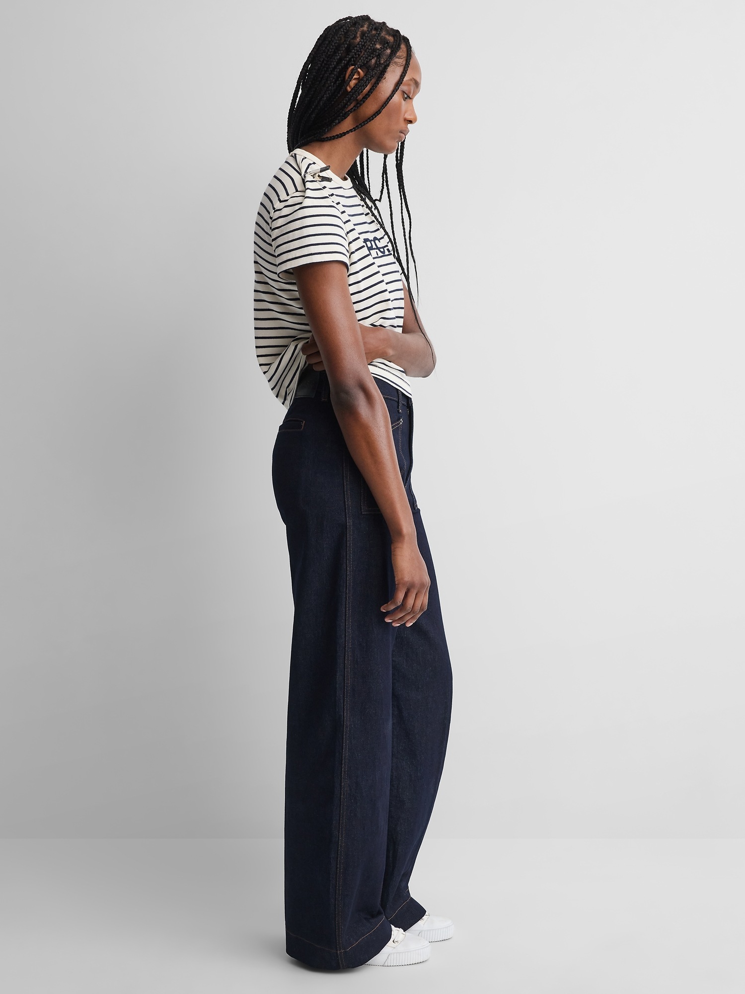 Женские джинсы Gap × A.P.C. High Rise Stride, цвет: Rinse Renatta — фото 3