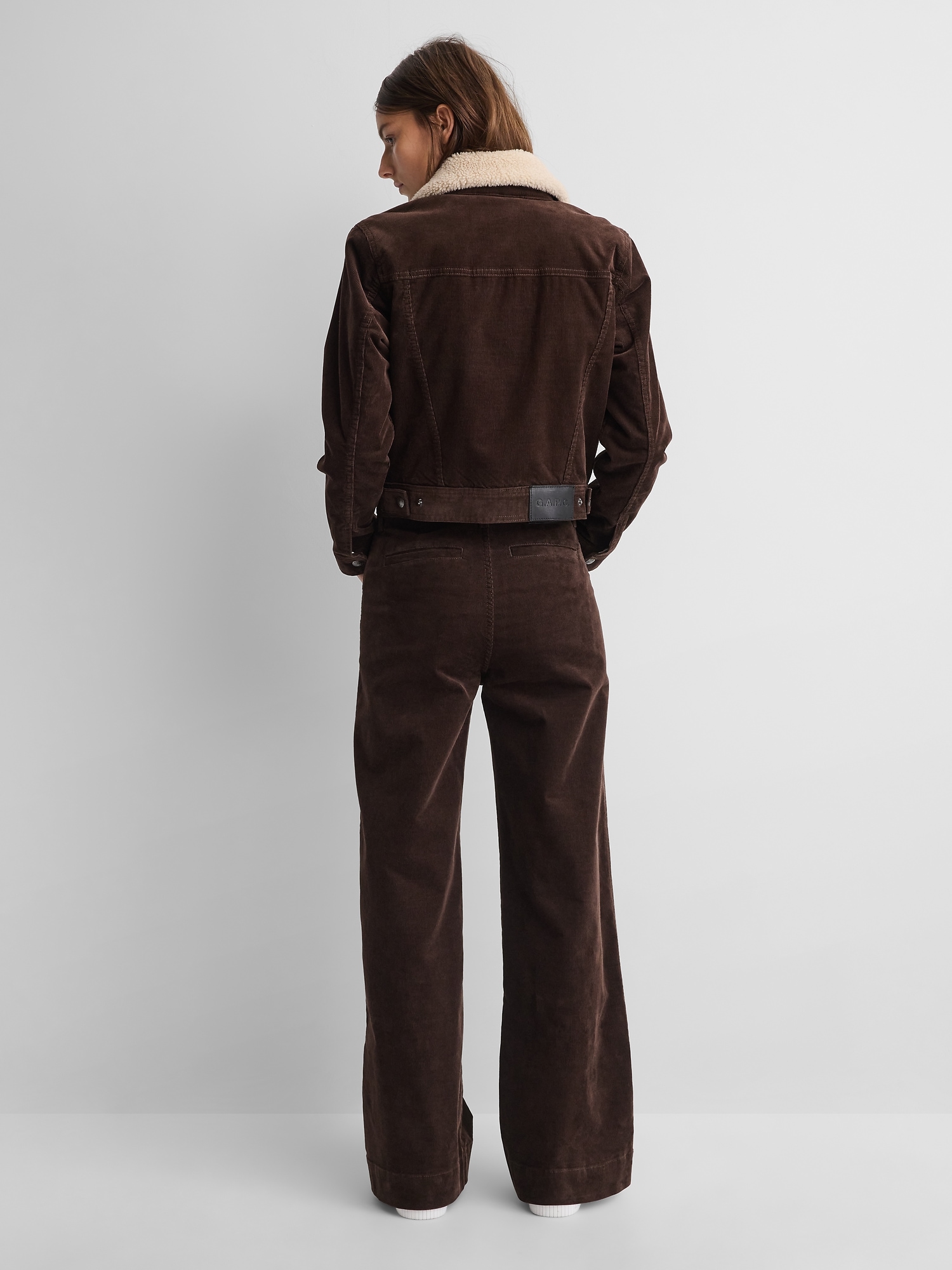 Женские брюки Gap × A.P.C. High Rise Corduroy Stride, цвет: Коричневый — фото 4