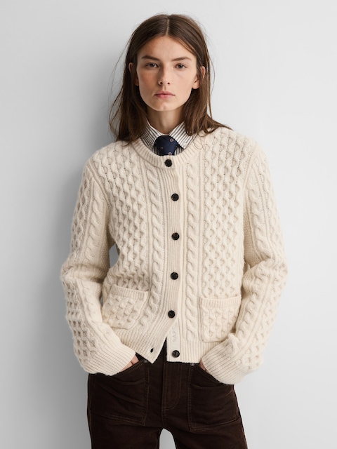 Gap × A.P.C. Wool Cable-Knit Cardigan