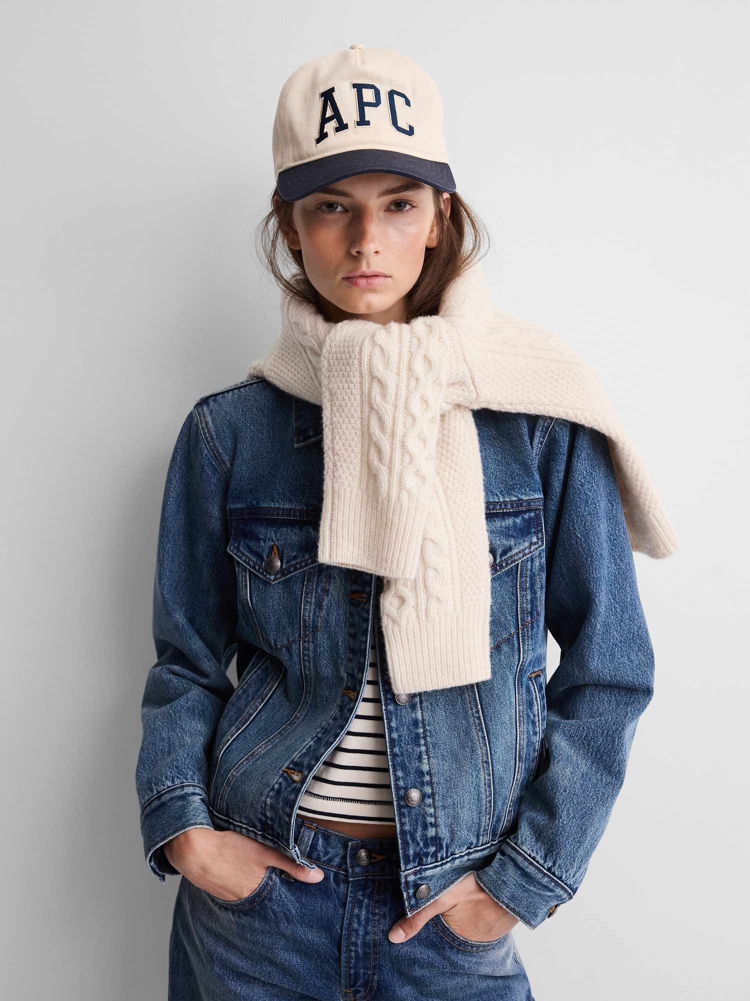 Мужские кепки Gap × A.P.C. Logo, цвет: Тёмно-синий — фото 2