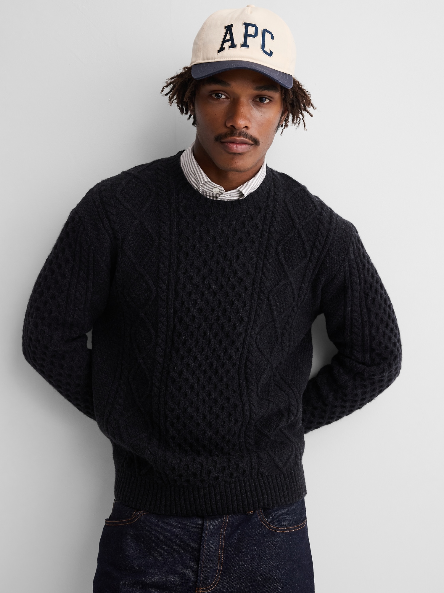 Мужские кепки Gap × A.P.C. Logo, цвет: Тёмно-синий