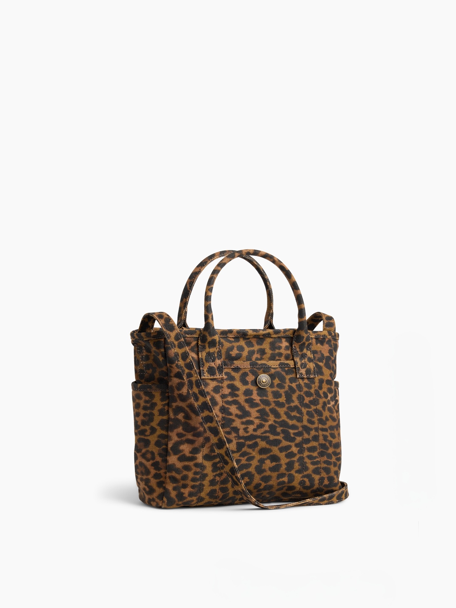 Женская сумка Gap Mini Canvas Favorite Tote, цвет: Леопардовый коричневый с принтом — фото 3