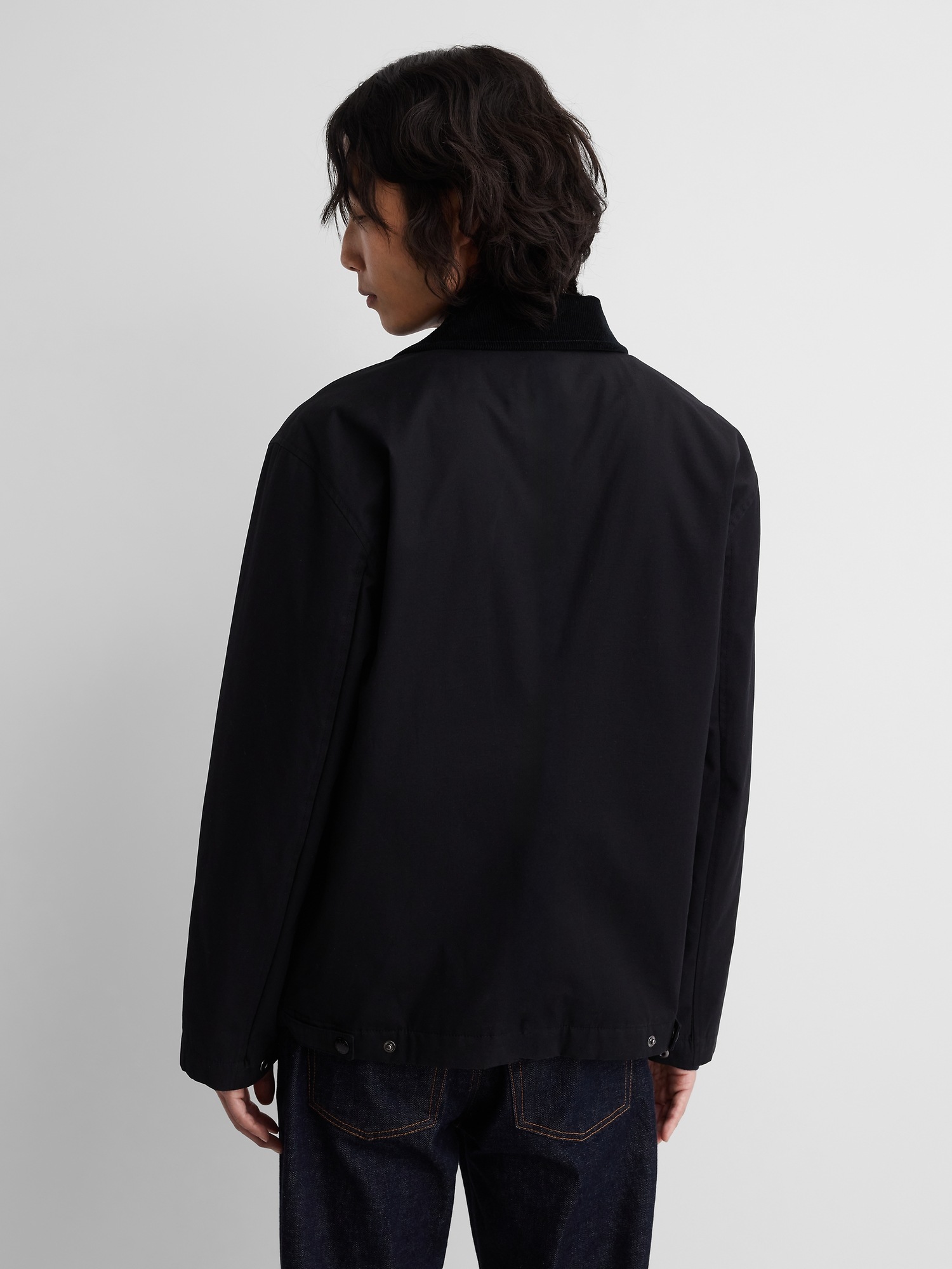 Женская куртка Gap × A.P.C. Coated Canvas Coach, цвет: Чёрный — фото 3