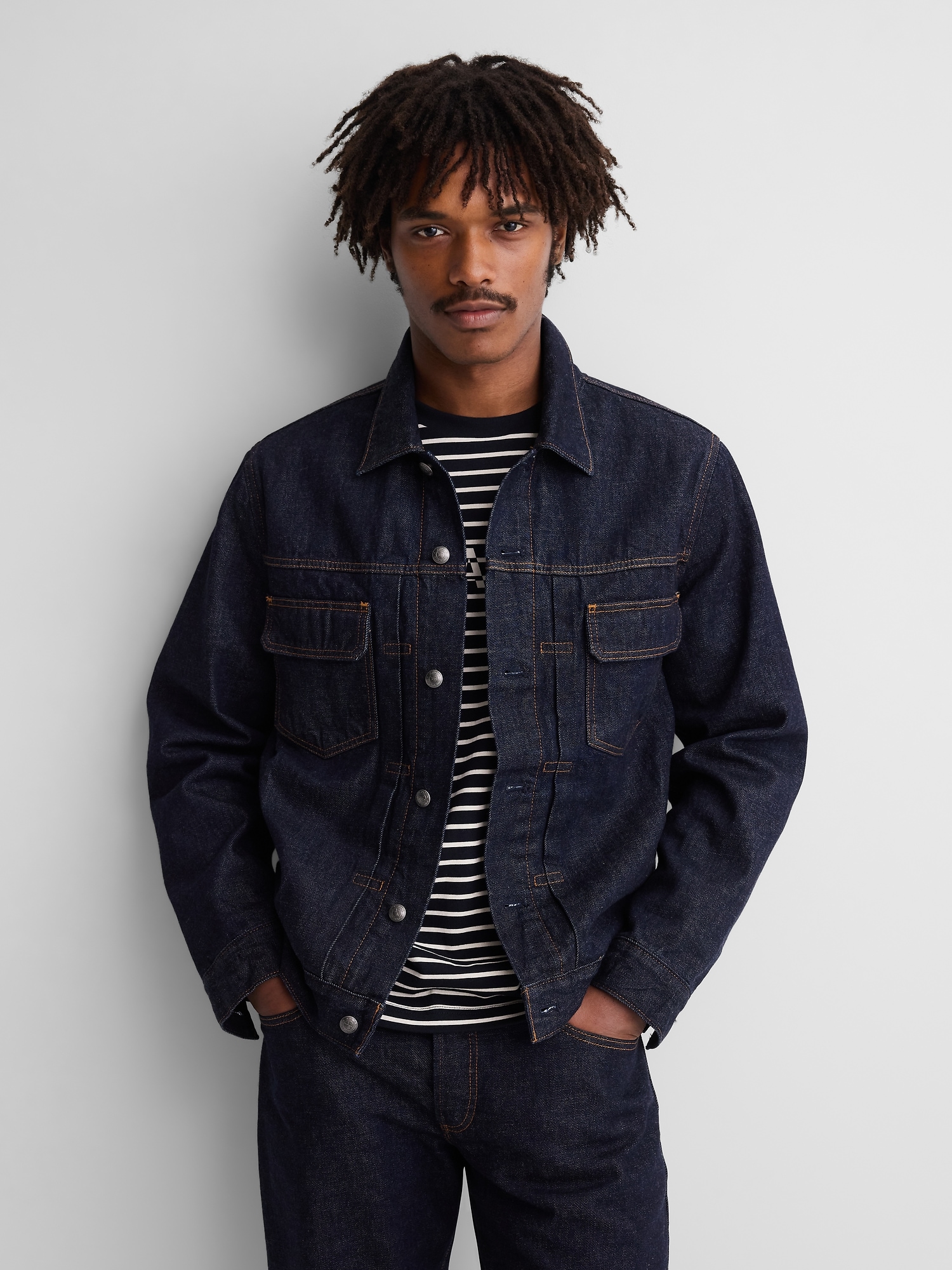 ジャケット・アウター old gap darkwear fade short denim jacket Casual Men's Jacket | Gap